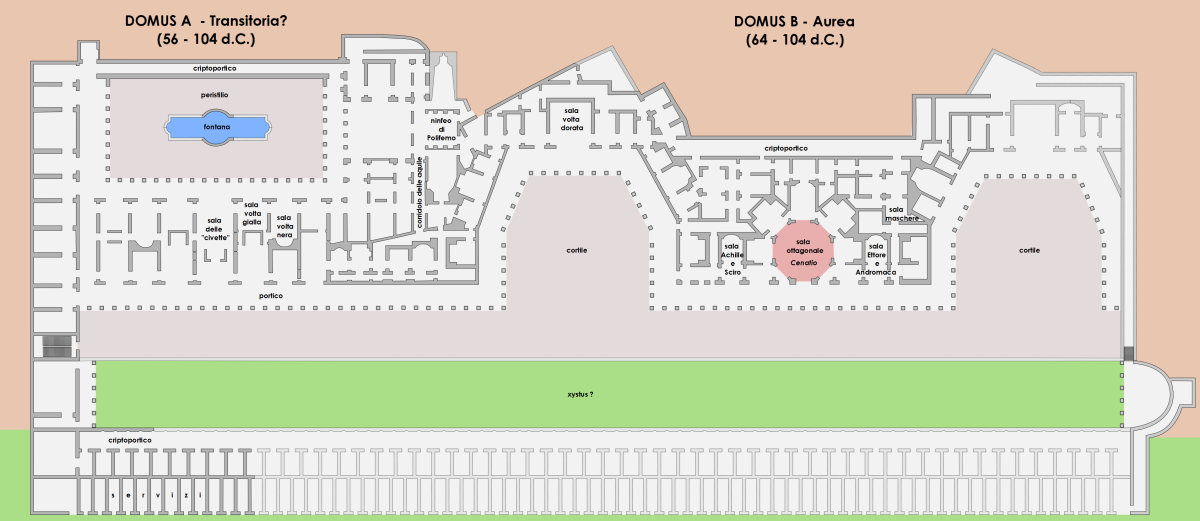 Domus Aurea - Ricostruzione ipotetica sul colle Oppio