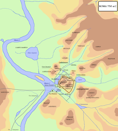 Rome in the year of its foundation 753 BC