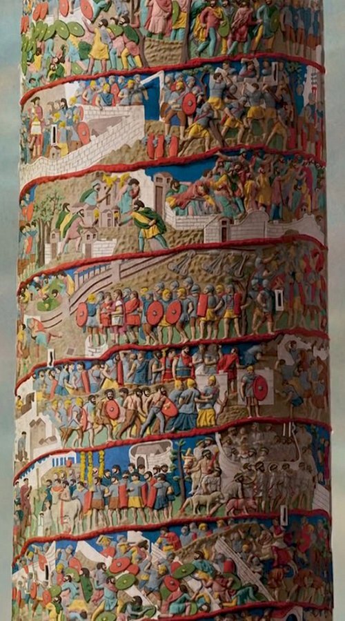 Trajan's Column Colored