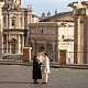 Bride walking near Roman Forum
A magical walk through the Roman Forum at golden hour