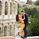 Couple in yellow dress with Colosseum view
Golden hour glow with the Colosseum in the background